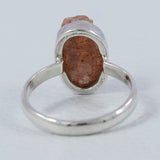 Natural Sunstone Sterling Silver Ring