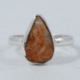 Natural Sunstone Sterling Silver Ring