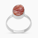 925 Sterling Silver Natural Sunstone Rings