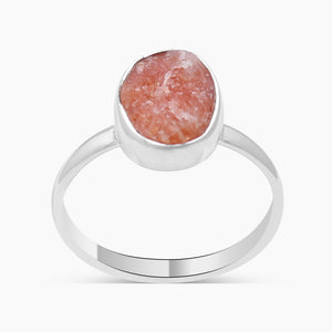 925 Sterling Silver Natural Sunstone Rings