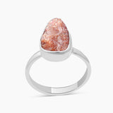 925 Sterling Silver Natural Sunstone Rings