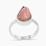 925 Sterling Silver Natural Sunstone Rings