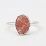 925 Sterling Silver Natural Sunstone Rings