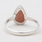 925 Sterling Silver Natural Sunstone Rings