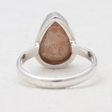 925 Sterling Silver Natural Sunstone Rings