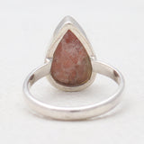 925 Sterling Silver Natural Sunstone Rings