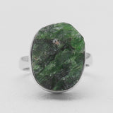 925 Silver Chrome Diopside Rings