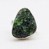 925 Silver Chrome Diopside Rings