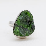 925 Silver Chrome Diopside Rings