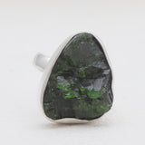 925 Silver Chrome Diopside Rings