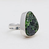 925 Silver Chrome Diopside Rings