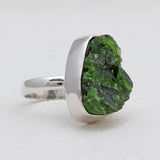 925 Silver Chrome Diopside Rings