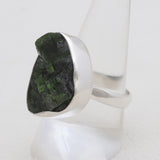 925 Silver Chrome Diopside Rings