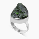 925 Silver Chrome Diopside Rings