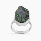 925 Silver Chrome Diopside Rings