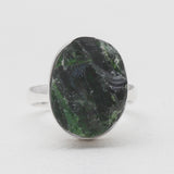 925 Silver Chrome Diopside Rings
