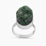 925 Silver Chrome Diopside Rings