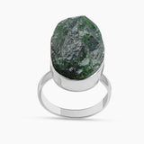 925 Silver Chrome Diopside Rings
