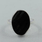 Raw Black Slice Ring