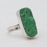 Green Uvarovite Silver Rings