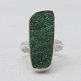 Green Uvarovite Silver Rings