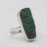 Green Uvarovite Silver Rings