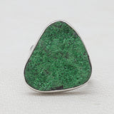 Green Uvarovite Silver Rings
