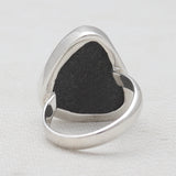 Green Uvarovite Silver Rings