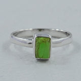 Gaspeite Gemstone Sterling Silver Ring