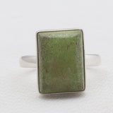 Gaspeite Silver Rings