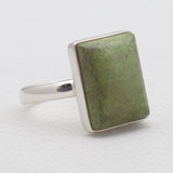 Gaspeite Silver Rings