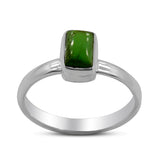 Gaspeite Gemstone Sterling Silver Ring