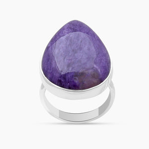 925 Sterling Silver Charoite Rings