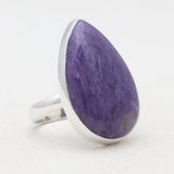 925 Sterling Silver Charoite Rings