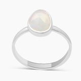 Natural Ethiopian Opal Silver Rings