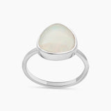 Natural Ethiopian Opal Silver Rings