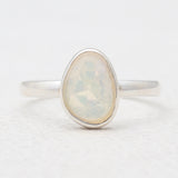 Natural Ethiopian Opal Silver Rings