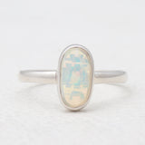 Natural Ethiopian Opal Silver Rings