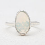 Natural Ethiopian Opal Silver Rings