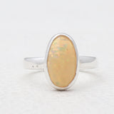 Natural Ethiopian Opal Silver Rings