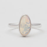 Natural Ethiopian Opal Silver Rings