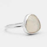 Natural Ethiopian Opal Silver Rings