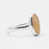 Natural Ethiopian Opal Silver Rings
