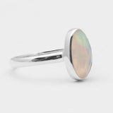 Natural Ethiopian Opal Silver Rings
