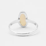 Natural Ethiopian Opal Silver Rings