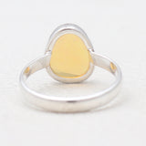 Natural Ethiopian Opal Silver Rings