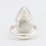 Green Tourmalinated Quartz Silver Rings