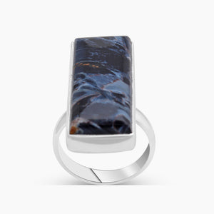 Pietersite Jasper Silver Rings