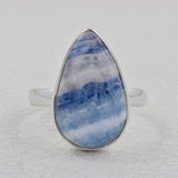 Blue Rhodochrosite Silver Ring