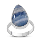 Blue Rhodochrosite Silver Ring